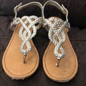 Gold braided sandals size 1